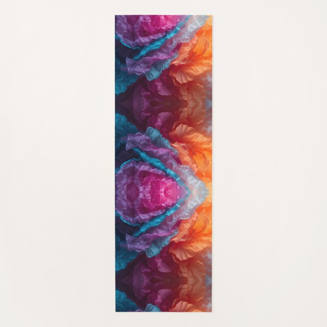 Luminous Abstract Tissue Paper Layers Yogamatte (Vorderseite)