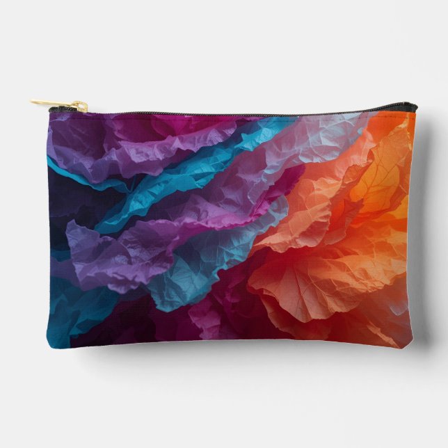 Luminous Abstract Tissue Paper Layers Zubehörtasche (Vorderseite)