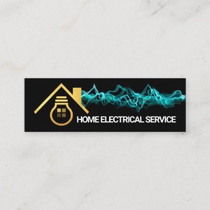 Luminous Blue Lightning Gold Bulb Zuhause Electric Mini Visitenkarte