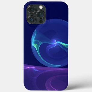 Luminous Blue Lila Dream Abstraktes Fraktal Kunst, Case-Mate iPhone Hülle