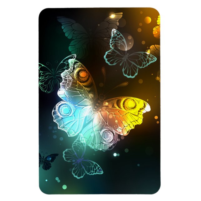 Luminous Butterfly and Night butterflies Magnet (Vertikal)