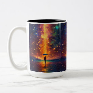 "Luminous Delight: Farbenfrohe, sonnenlichtInspiri Zweifarbige Tasse