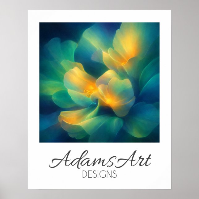 Luminous Dreamscape Floral Poster (Devant)