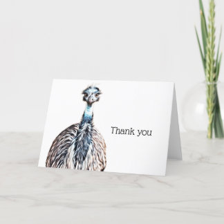 Luminous Emu Art Dankeskarte