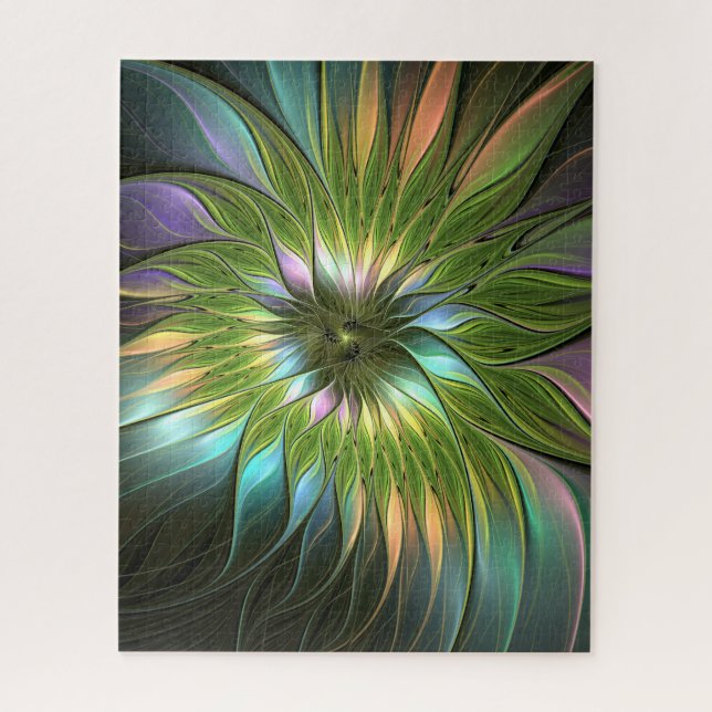 Luminous Fantasy Blume Fraktal Art (Vertikal)