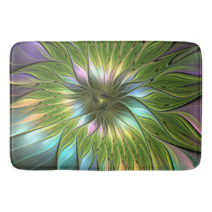 Luminous Fantasy Blume Fraktal Art Badematte