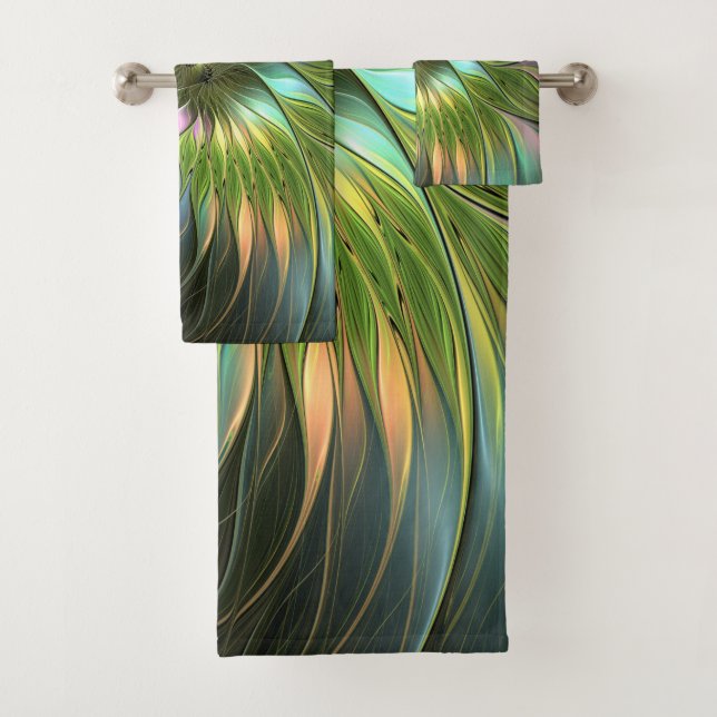 Luminous Fantasy Blume Fraktal Art Badhandtuch Set (Insitu)