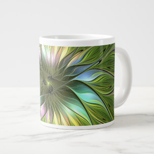 Luminous Fantasy Blume Fraktal Art Jumbo-Tasse