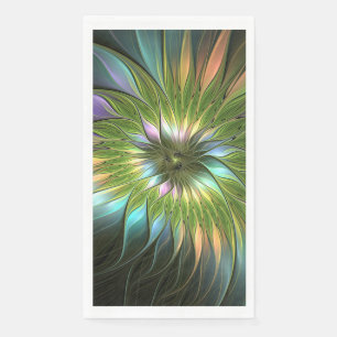 Luminous Fantasy Blume Fraktal Art Serviette
