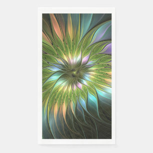 Luminous Fantasy Blume Fraktal Art Serviette