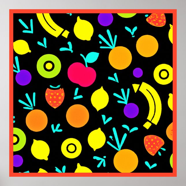 Luminous Fruit Fiesta Poster (Vorne)