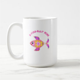 Luminous Heart Fish: Strahlende Neon-Kawaii-Meeres Kaffeetasse