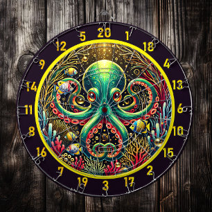 Luminous Lagoon Octopus Dartboard Dartscheibe