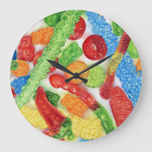 Luminous Lollies Große Wanduhr