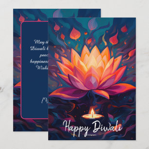 Luminous Lotus Diwali-Karte Einladung