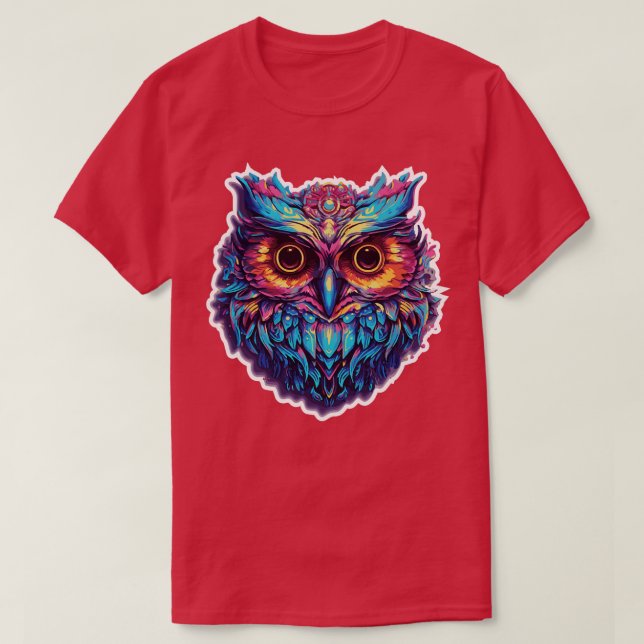 Luminous Nocturne Holographic Owl Splendor 4 T-Shirt (Design vorne)