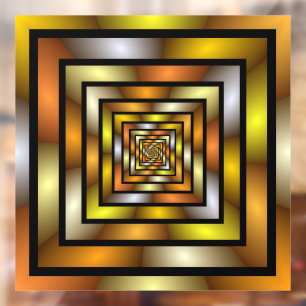 Luminous Tunnel Colorful Trippy Fraktal Graphic Fensteraufkleber
