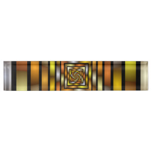 Luminous Tunnel Colorful Trippy Fraktal Graphic Namensplakette
