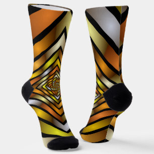 Luminous Tunnel Colorful Trippy Fraktal Graphic Socken