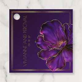 Luminous Violets Lila Hochzeitsgeschenkanhänger Geschenkanhänger