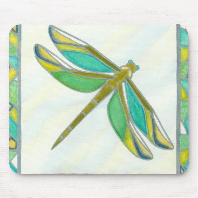 Luminy Pastel Dragonfly von Vanna Lam Mousepad (Vorne)