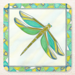 Luminy Pastel Dragonfly von Vanna Lam Rechteckiger Pappuntersetzer