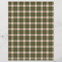 Lumjack Plaid Vert Brown Beige papier d'artisanat