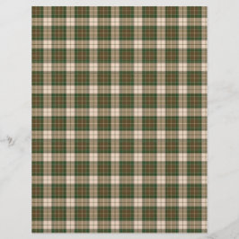 Lumjack Plaid Vert Brown Beige papier d'artisanat