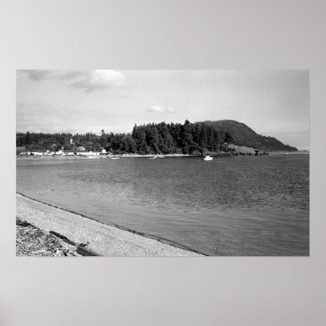Lummi Island, WA - View of Lago Bay Foto Poster (Vorne)