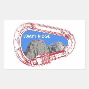 Lumpy Ridge Rock Klettersteig Carabiner Rechteckiger Aufkleber