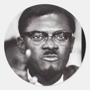 Lumumba Runder Aufkleber