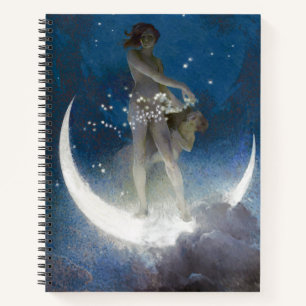 Luna Goddess auf den Nachts-Scattering Stars Notizbuch