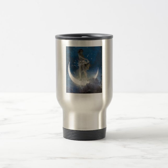 Luna Goddess auf den Nachts-Scattering Stars Reisebecher (Mittel)