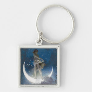 Luna Goddess auf den Nachts-Scattering Stars Schlüsselanhänger