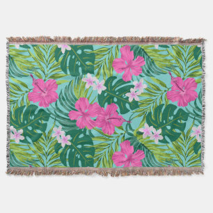 Luna Hibiskus Garden Hawaiian - Pink und Turq Decke