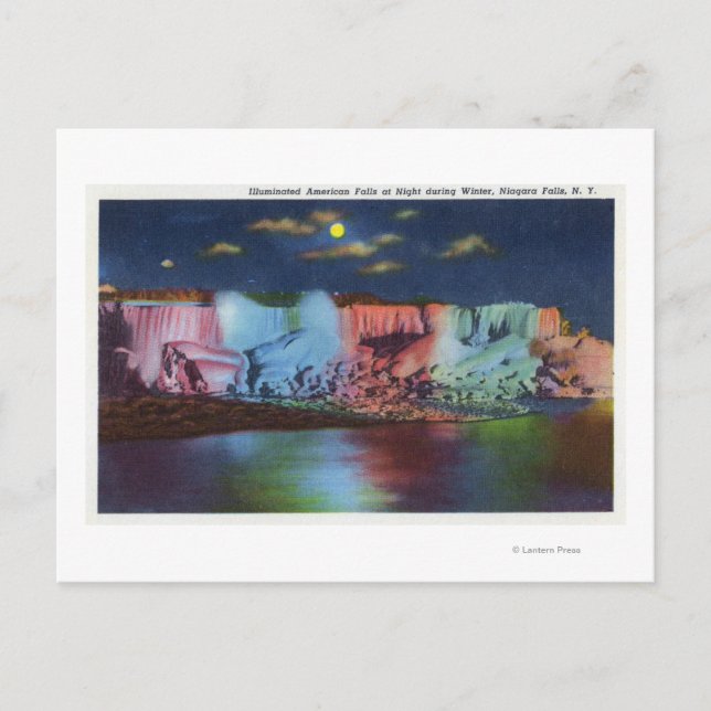 Luna Island Night View New Rainbow Bridge Postkarte (Vorderseite)