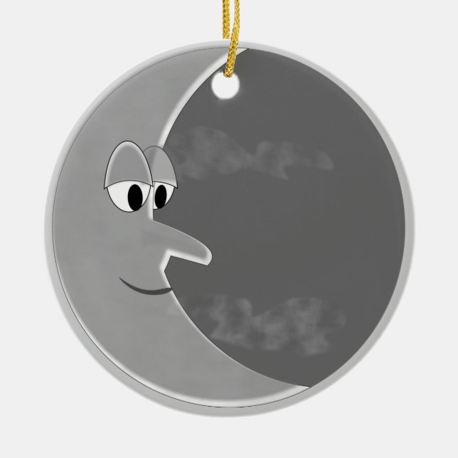 Luna Keramik Ornament (Vorne)