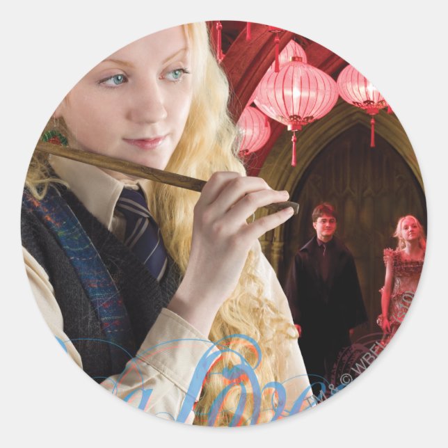 Luna Lovegood Montage Runder Aufkleber (Vorderseite)