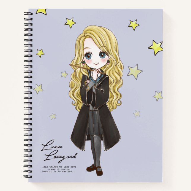 Luna Lovegood Wasserfarbe Notizbuch (Vorderseite)