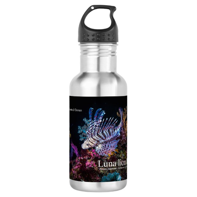 Luna, Löwe, Pterois lunulata, Trinkflasche (Vorderseite)