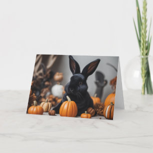 Luna macht sich für Halloween fertig Dankeskarte