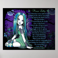 Luna Moon Lilly Goth Myka Jelina Poster de poésie