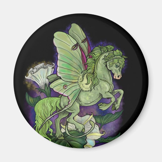 Luna Moonduster Moth Fairy Horse Magnet (Devant)