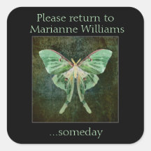 Luna Moth Book Name Plakat Aufkleber