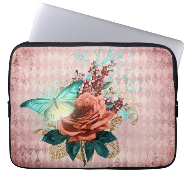 Luna Moth Bouquet Laptopschutzhülle (Vorderseite)