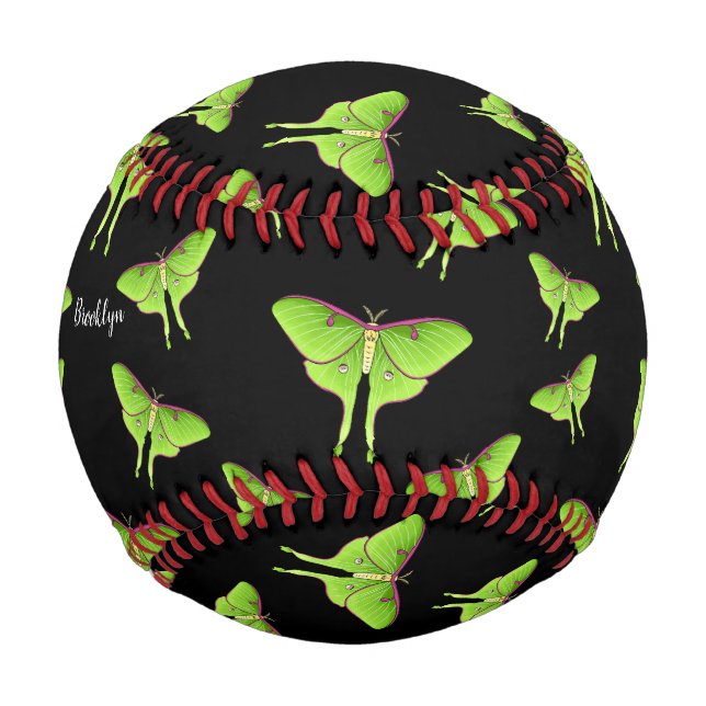 Luna Moth Cartoon Illustration Baseball (Vorderseite)