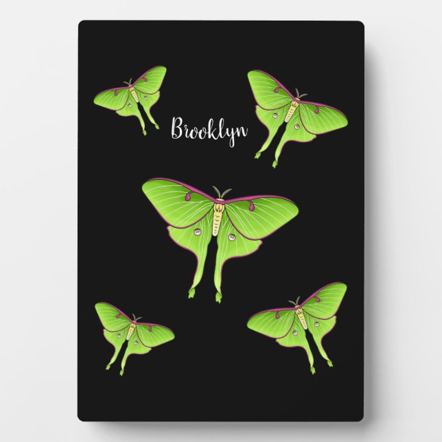 Luna Moth Cartoon Illustration Fotoplatte (Vorderseite)