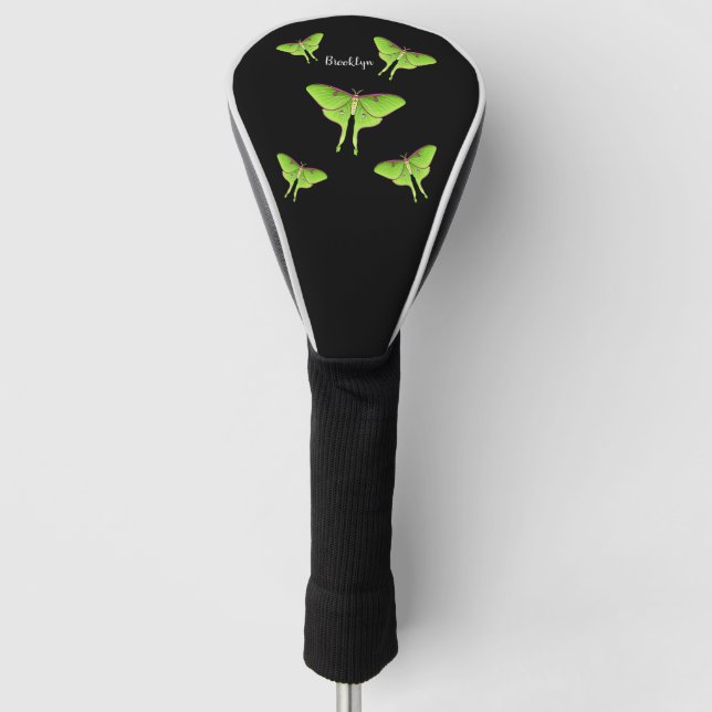 Luna Moth Cartoon Illustration Golf Headcover (Vorderseite)