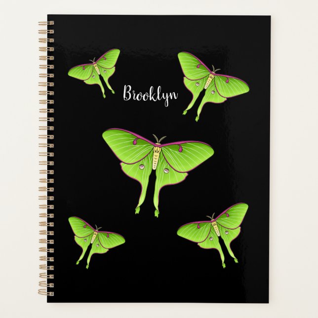 Luna Moth Cartoon Illustration Planer (Vorderseite)