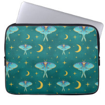 Luna Moth Celestial Moons & Stars Aquamarin